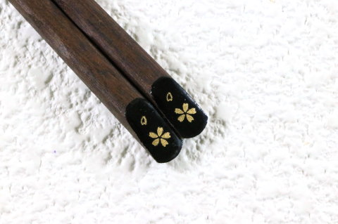 箸 天削げ 桜 黒の上部